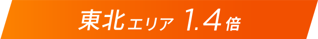東北エリア1.4倍