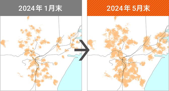 Sub6のエリア拡大イメージ