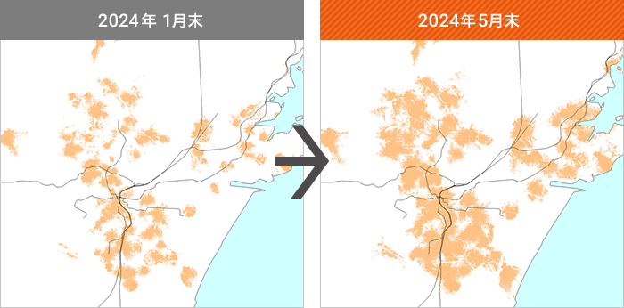 Sub6のエリア拡大イメージ