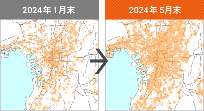 Sub6のエリア拡大イメージ